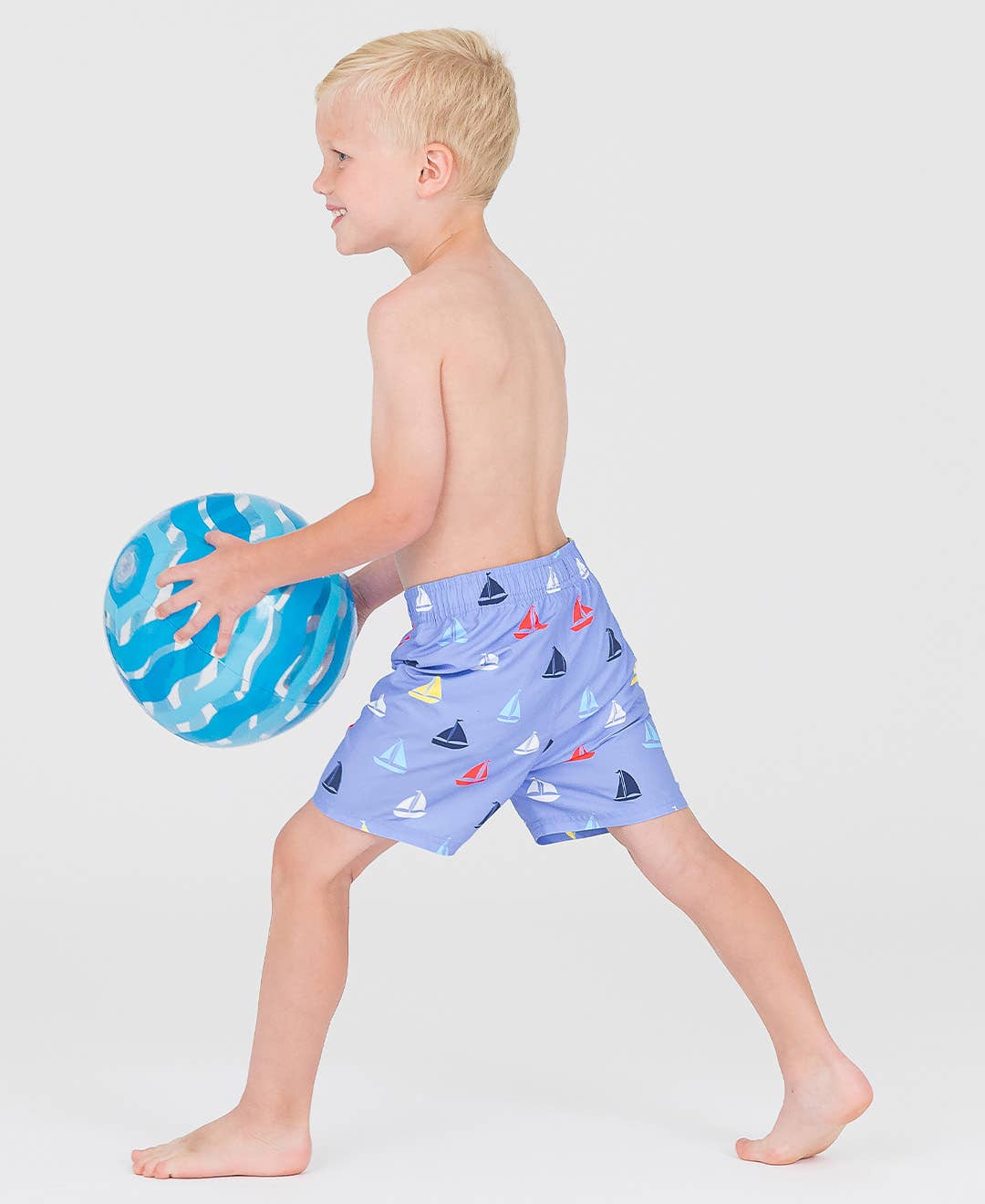Boys Down By The Bay Swim Trunks: Blue