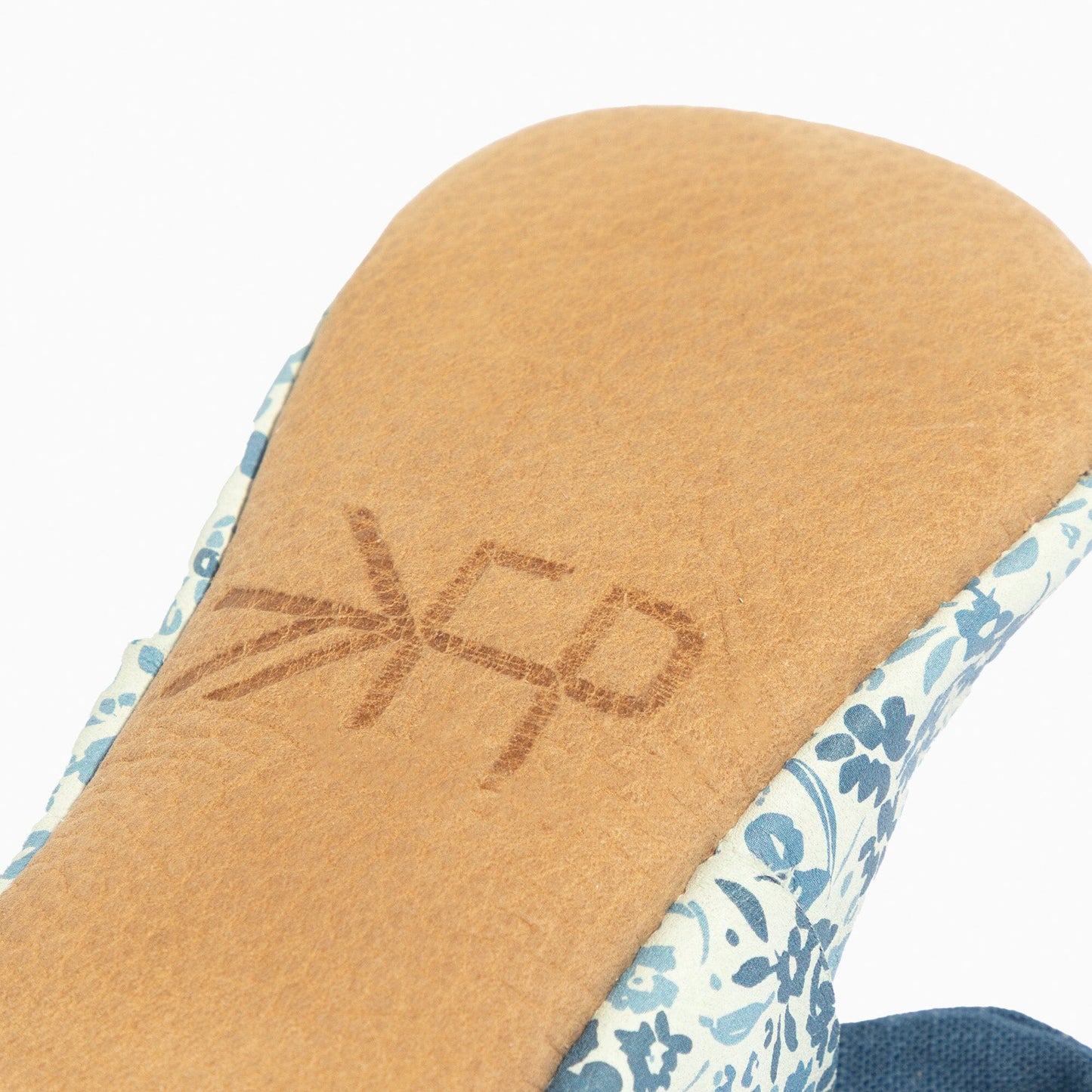 Blue Blooms Knotted Bow Baby Shoe
