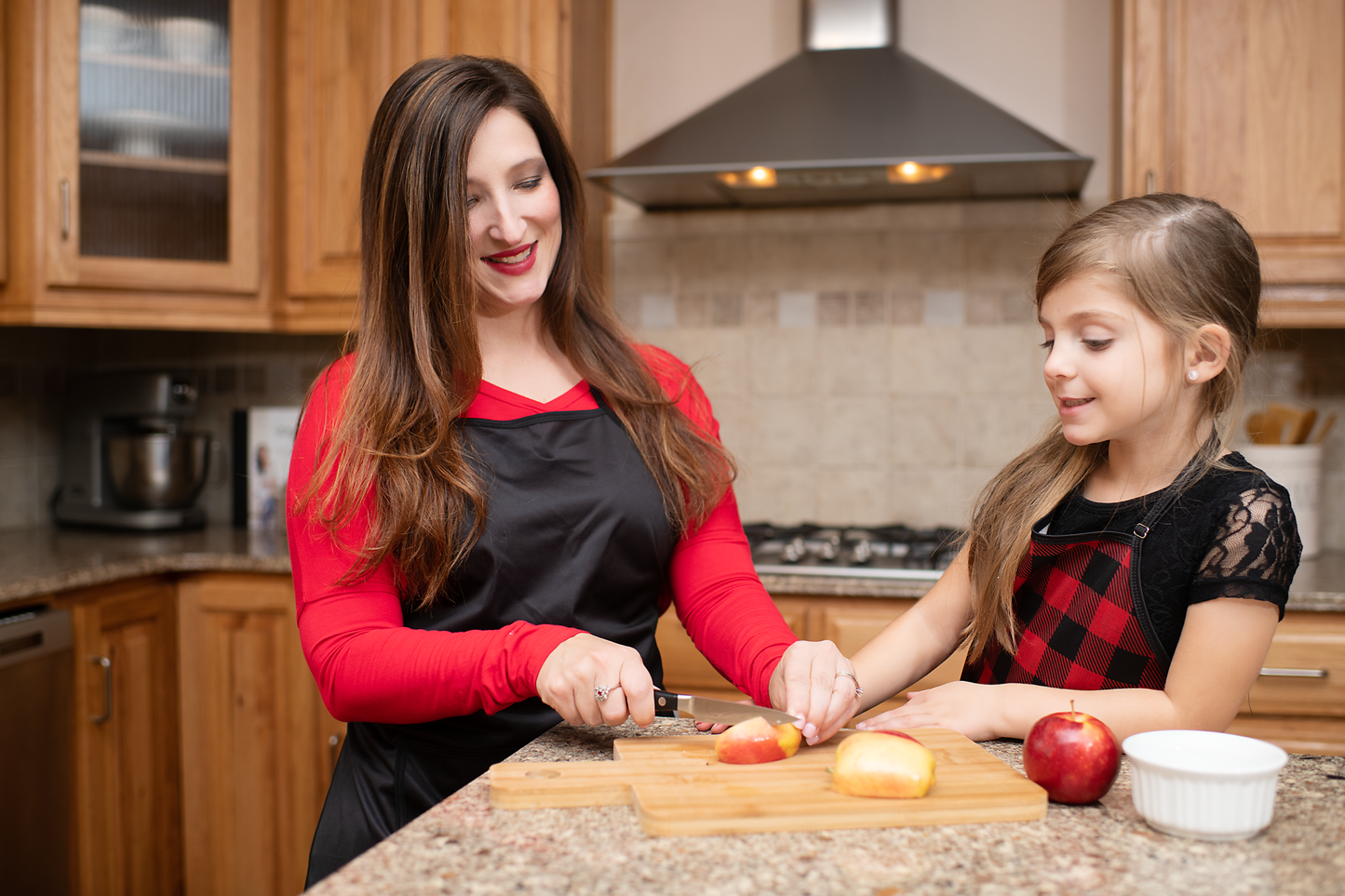 Red Buffalo Plaid Apron - fits sizes youth small through adult 2XL