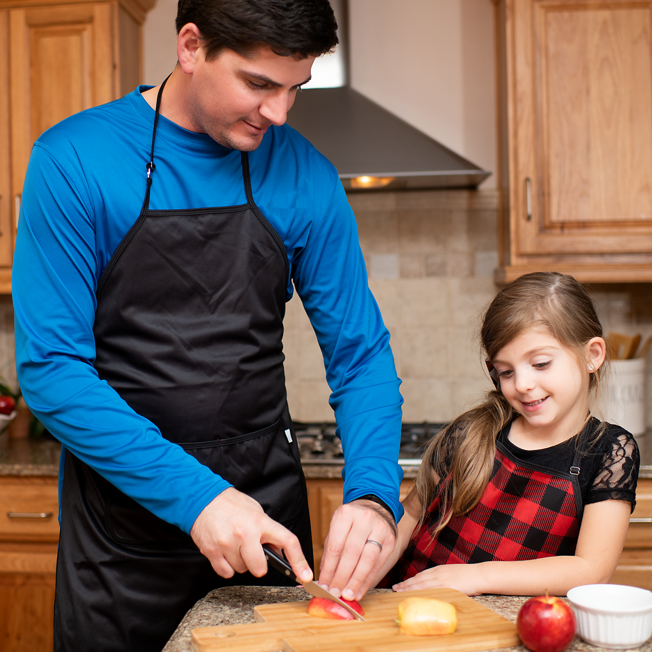 Red Buffalo Plaid Apron - fits sizes youth small through adult 2XL