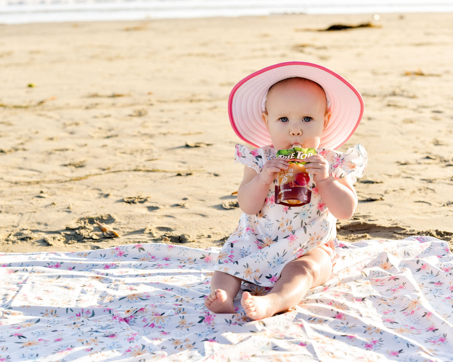 Pastel Floral Splash Mat - A Waterproof Catch-All for Highchair Spills and More!