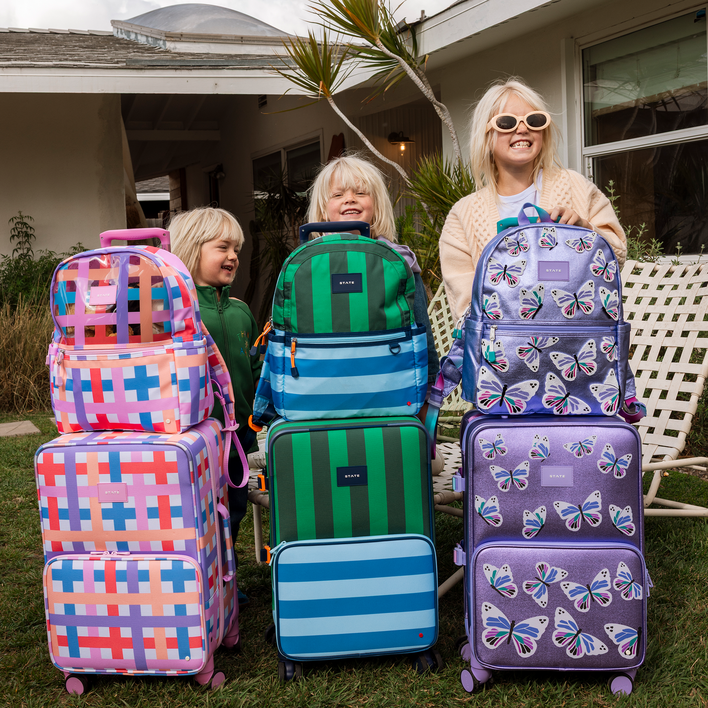 Stripe Carry-On Suitcase