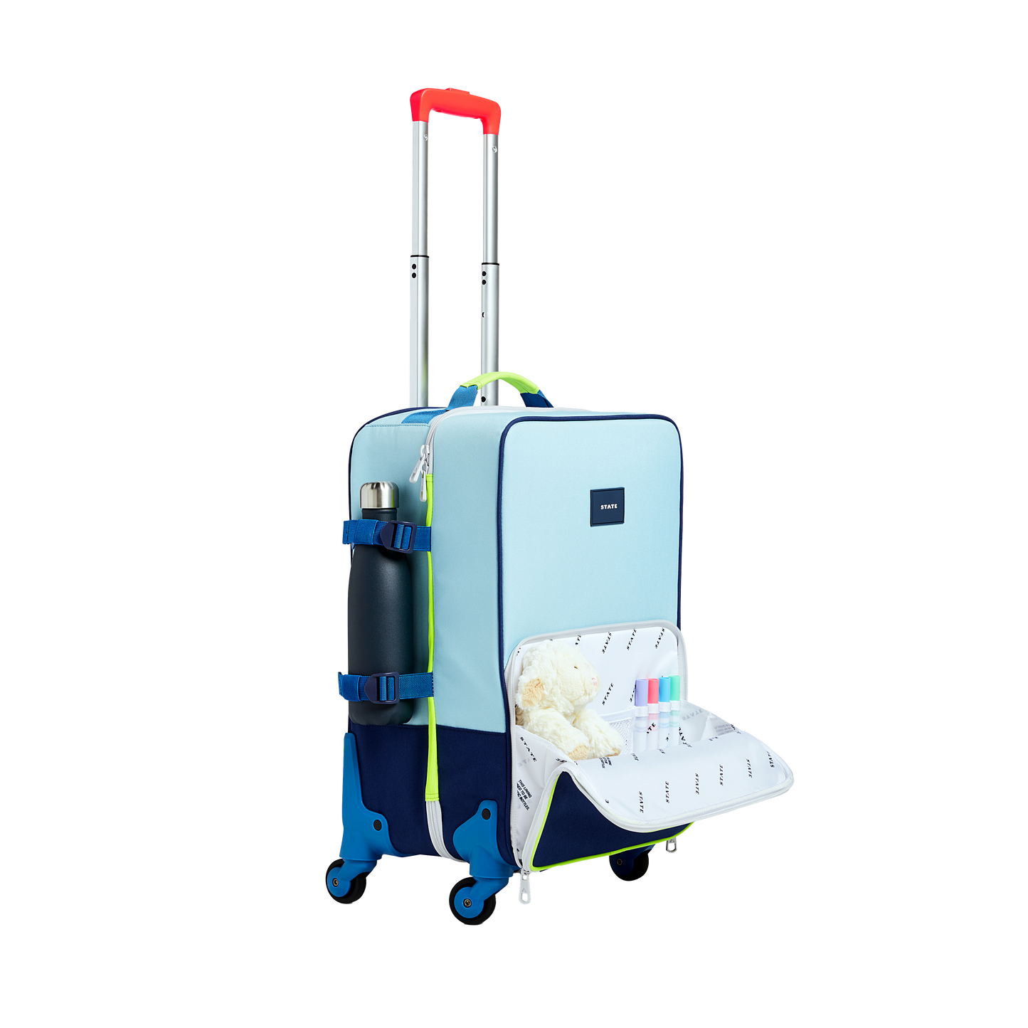 Navy/Neon Carry-On Suitcase