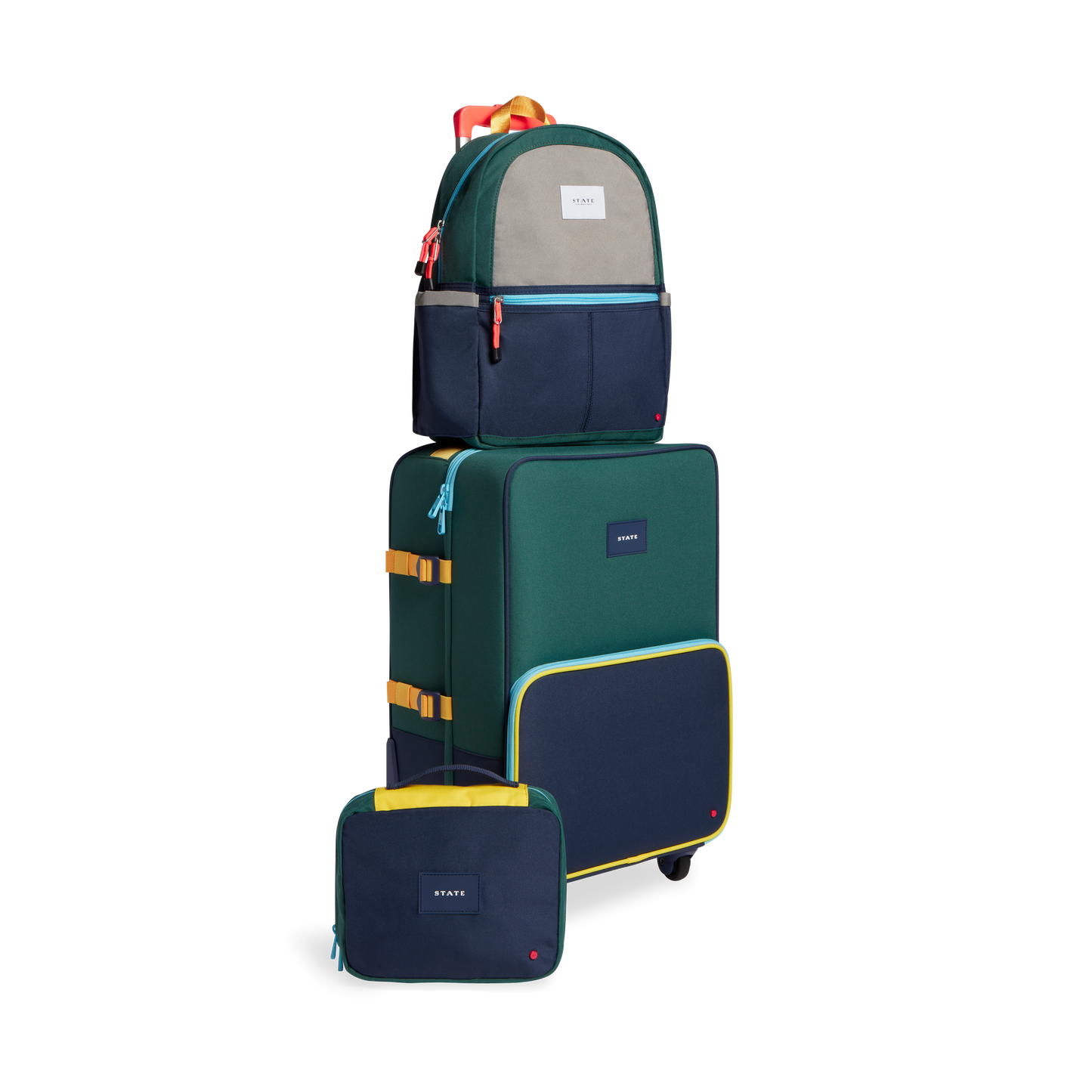 Green/Navy Carry-On Suitcase