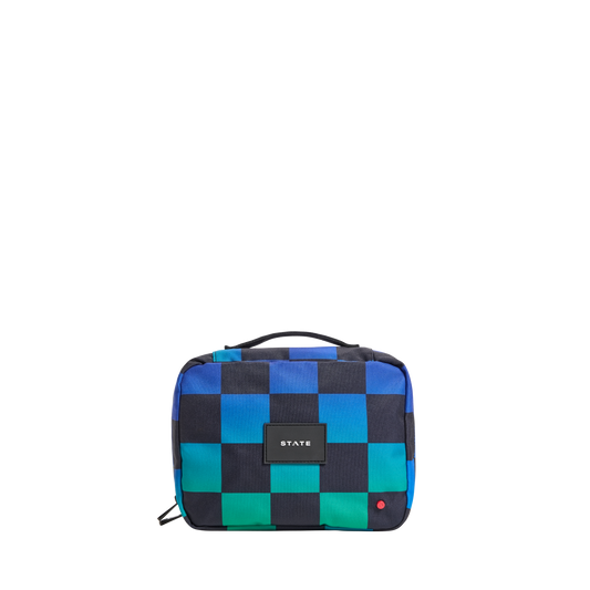Blue CheckerboardToiletry Kit