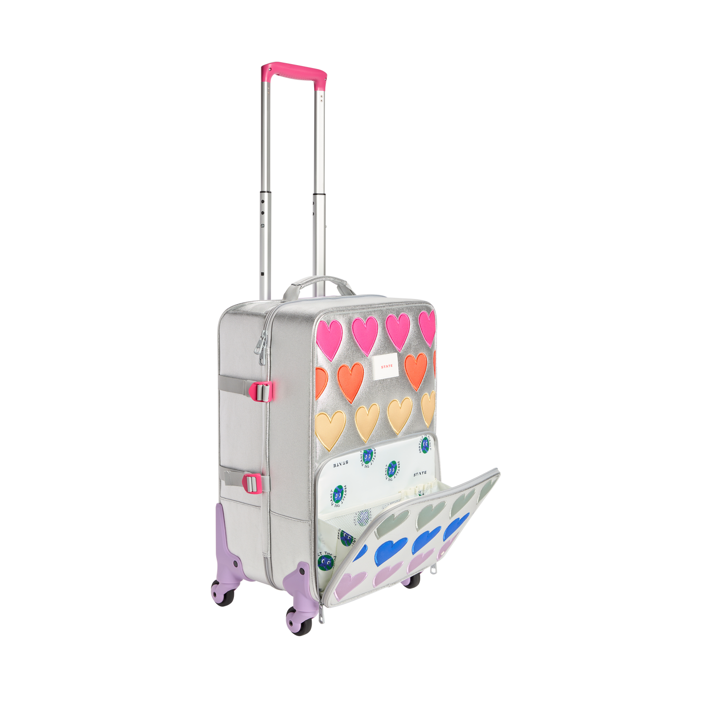 Patchwork Hearts Carry-On Suitcase