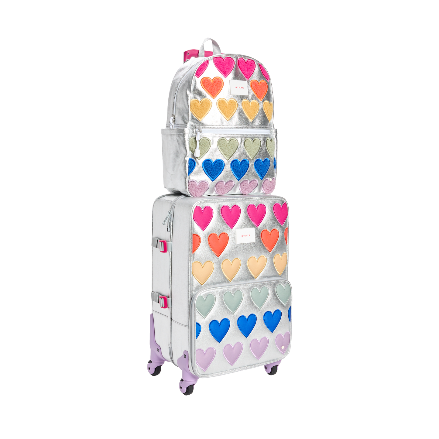 Patchwork Hearts Carry-On Suitcase