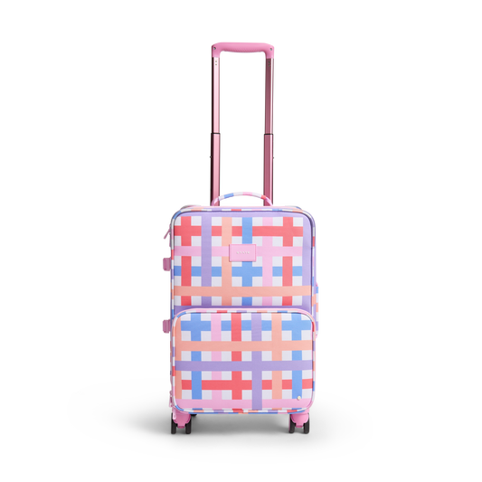 Multi Plaid Carry-On Suitcase