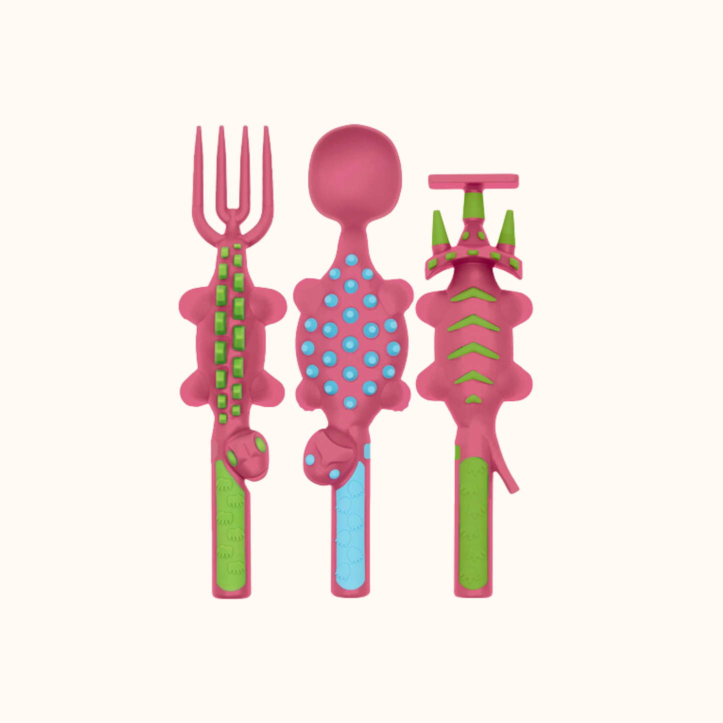 Dino Utensils - Set of 3 by Constructive Eating