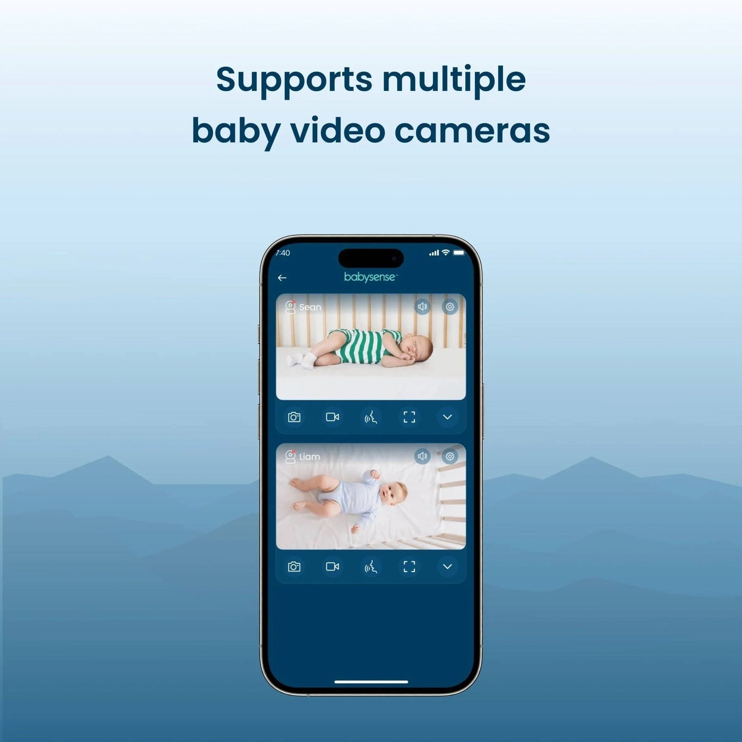 Babysense Safe Sleep Smart Nursery: Video Baby Monitor, Breathing Motion with Safety Alerts, Night Light & Sound Machine