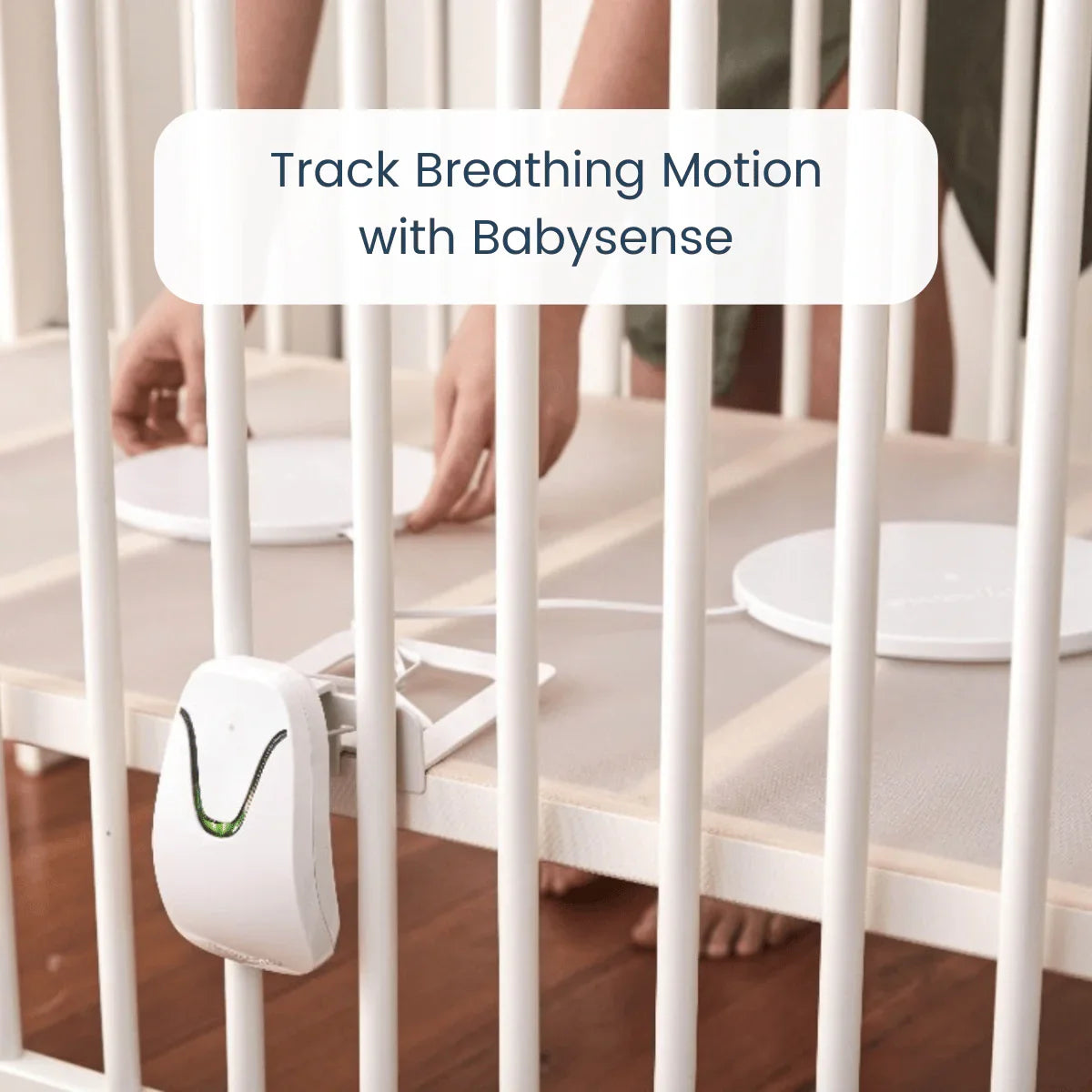 Babysense Safe Sleep Smart Nursery: Video Baby Monitor, Breathing Motion with Safety Alerts, Night Light & Sound Machine
