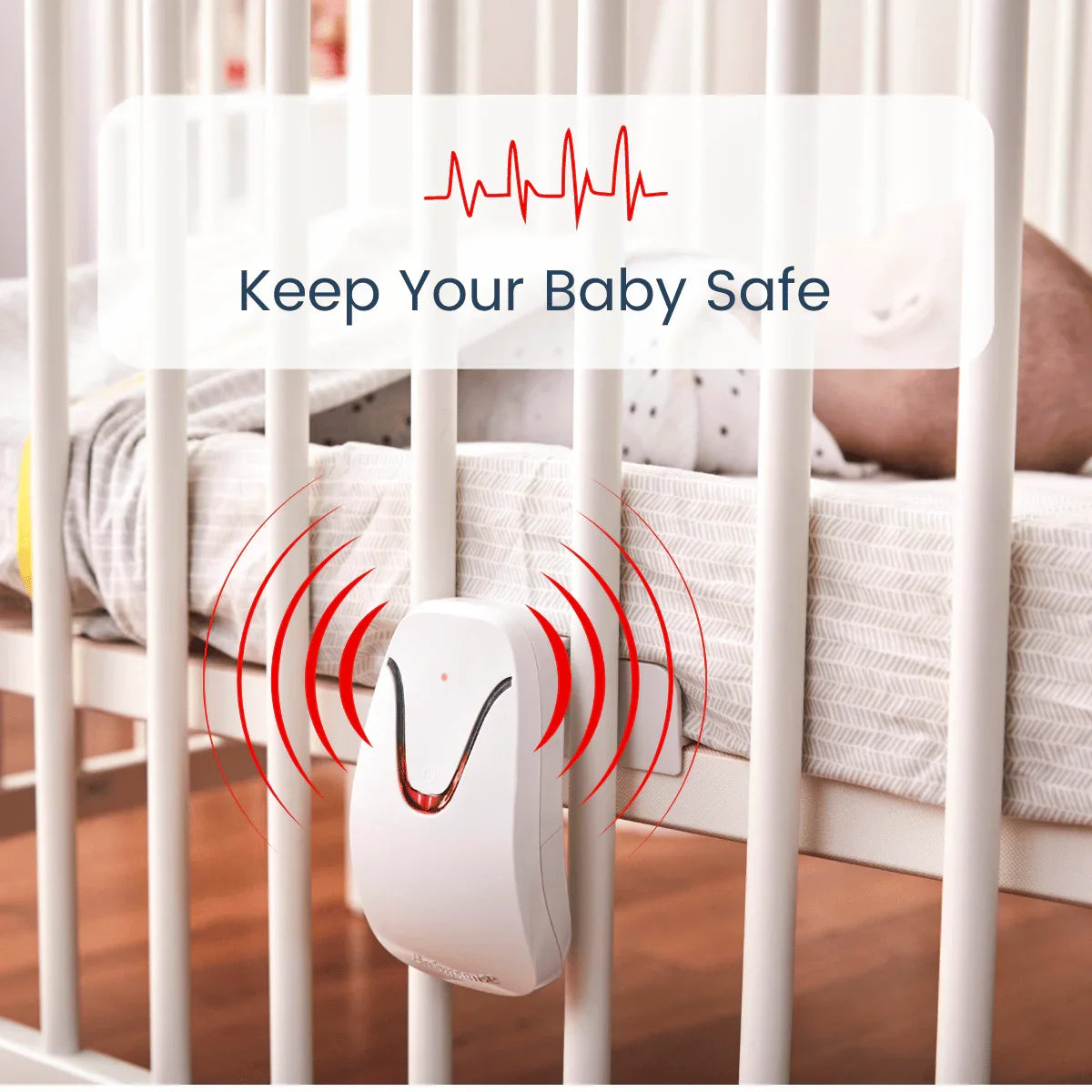 Babysense Safe Sleep Smart Nursery: Video Baby Monitor, Breathing Motion with Safety Alerts, Night Light & Sound Machine