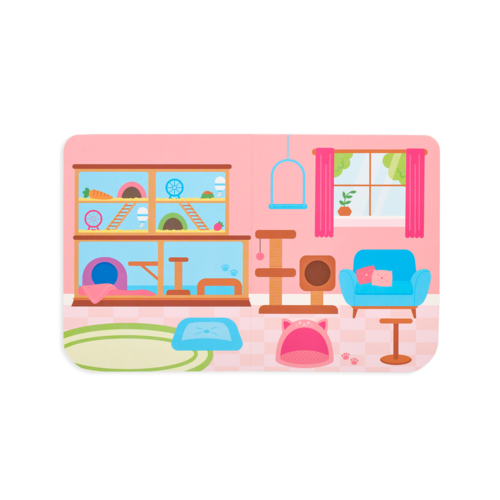 Whether you are traveling or in need of stay at home kids activities; this reusable sticker and activity book does it all. Imagine playing with cute cuddly pets with