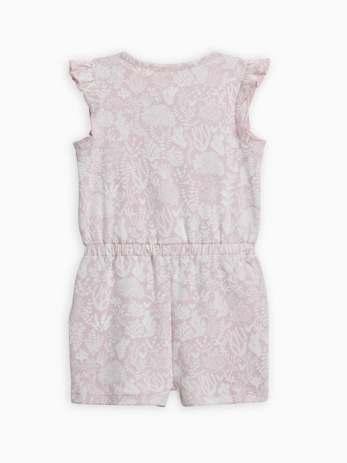 With flutter sleeves, eco-friendly coconut buttons, and an adorable cinched waist, the Shaye Romper is perfect for every outdoor adventure. Made with 100% organic co