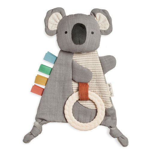 Meet Bitzy Crinkleâ„¢, a loveable sensory toy that crinkles and excites. With features like soft natural cotton fabric, textured ribbons and a braided teether, baby wi
