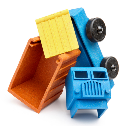 This Dump Truck is a four part puzzle and stacking toy that rewards your mini with a working truck. This STEM educational toy truck encourages early childhood develo