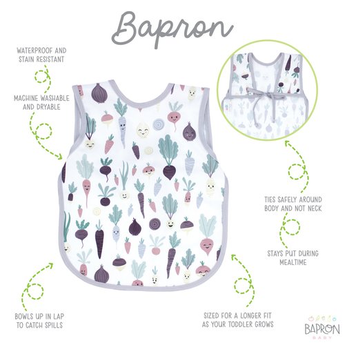This best-selling “Bapron”, also known as a bib-apron hybrid, full-coverage bib, smock, or apron, is designed for comfort and safety. Because of their comfortable,