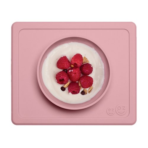 The ezpz Mini Bowl is a smaller version of the Happy Bowl, and it is designed for infants and toddlers. The suction feature of the Mini Bowl helps little ones to