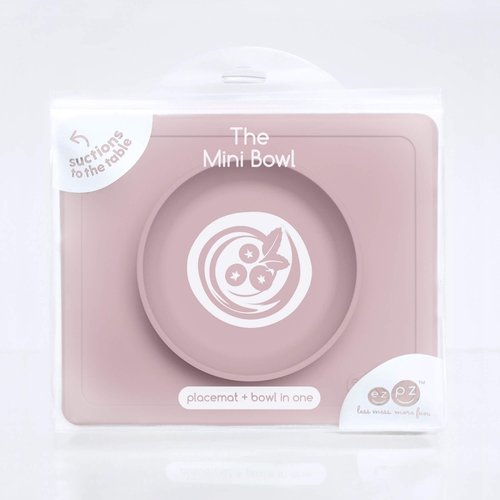 The ezpz Mini Bowl is a smaller version of the Happy Bowl, and it is designed for infants and toddlers. The suction feature of the Mini Bowl helps little ones to