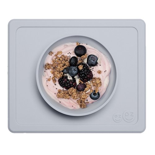 The ezpz Mini Bowl is a smaller version of the Happy Bowl, and it is designed for infants and toddlers. The suction feature of the Mini Bowl helps little ones to
