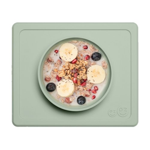 The ezpz Mini Bowl is a smaller version of the Happy Bowl, and it is designed for infants and toddlers. The suction feature of the Mini Bowl helps little ones to