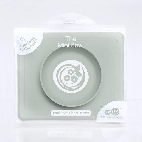 The ezpz Mini Bowl is a smaller version of the Happy Bowl, and it is designed for infants and toddlers. The suction feature of the Mini Bowl helps little ones to