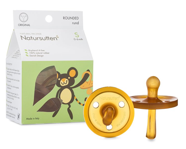 Made from pure, all-natural latex rubber from the Hevea Brasiliense tree, Natursutten pacifiers are softer than silicone and are extremely hygienic because they are
