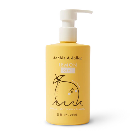 10oz | 296mL
Immerse yourself in the mild, uplifting aroma of the only Certified Tear-free Lemon for children with Dabble & Dollop's 3-in-1 Shampoo, Body Wash, a