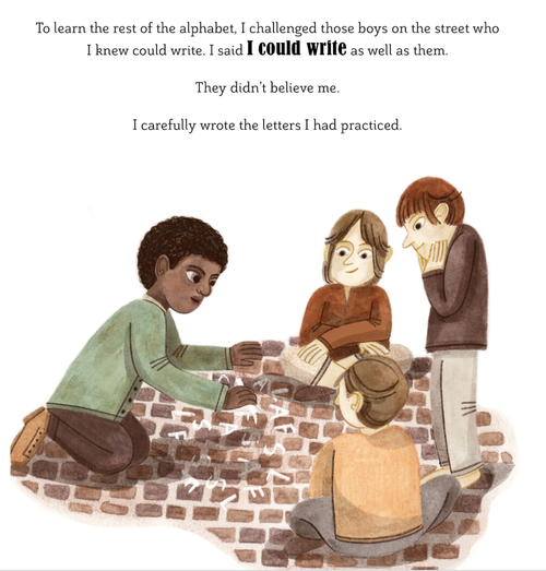 Bread for Words: A Frederick Douglass Story by Shana Keller
As a child, Frederick Douglass knew that learning to read and write would be the first step in his quest