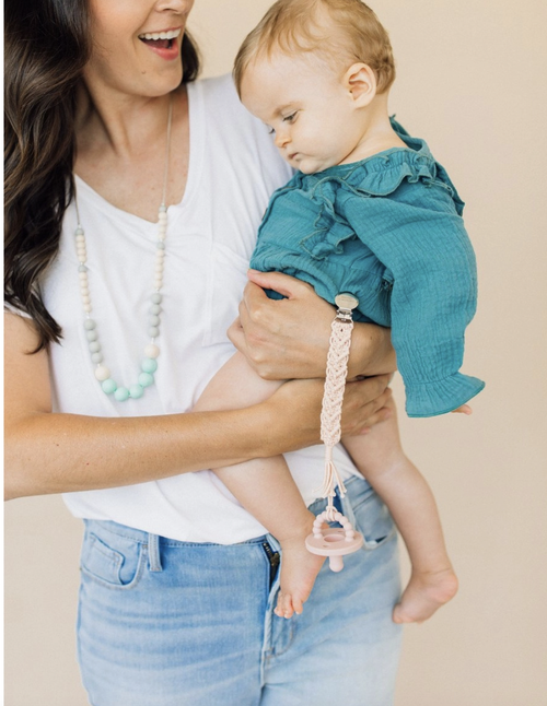 Chewable Charm pacifier clips are simple and the perfect accessory. Tie any type of pacifier or teether/ toy through the loop and stop playing the pick up off the fl