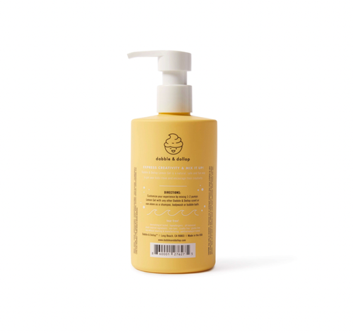 10oz | 296mL
Immerse yourself in the mild, uplifting aroma of the only Certified Tear-free Lemon for children with Dabble & Dollop's 3-in-1 Shampoo, Body Wash, a