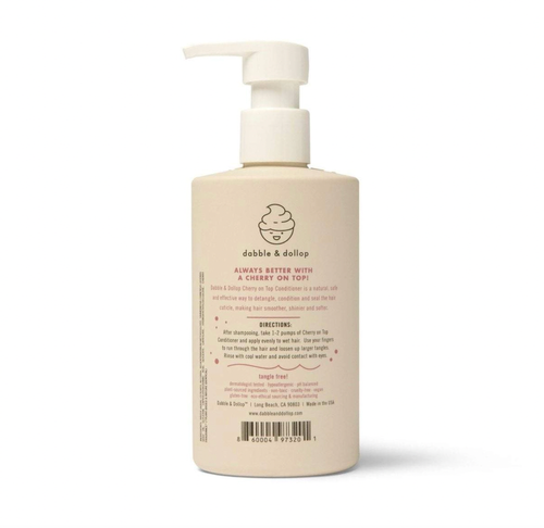 10oz | 296mL
Dabble & Dollop Cherry on Top Conditioner is a natural, safe and effective way to detangle, condition and seal the hair and hair cuticle. Our condit