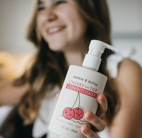 10oz | 296mL
Dabble & Dollop Cherry on Top Conditioner is a natural, safe and effective way to detangle, condition and seal the hair and hair cuticle. Our condit