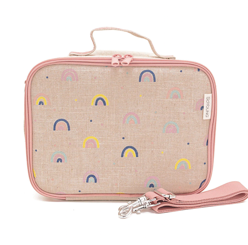 RULE THE PLAYGROUND WITH OUR STANDOUT WASHABLE INSULATED KIDS LUNCH BOXES!
Cheerful and bright our Neo Rainbow print is the perfect reminder that even our stormiest