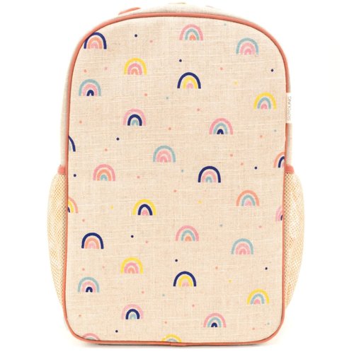 SPACIOUS, EASILY WASHED AND MADE-TO-LAST, OUR GRADE SCHOOL BACKPACK IS DESIGNED TO MAKE A STATEMENT!
Cheerful and bright, our Neo Rainbow print is the perfect remind