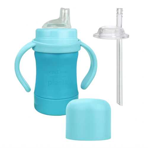 Plant-plastic and silicone help avoid harmful chemicals — With our non-toxic straw sippy cup, liquids touch only Sprout Ware® plant-plastic and 100% LFGB, platinum