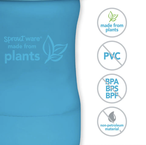 Plant-plastic and silicone help avoid harmful chemicals — With our non-toxic straw sippy cup, liquids touch only Sprout Ware® plant-plastic and 100% LFGB, platinum