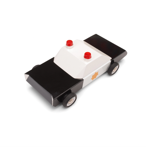 Boxy and assertive, shiny black-and-white paint scheme, gold star and with two cherries on top. Making sure racing stays at the track.
Materials & Info: Solid Be