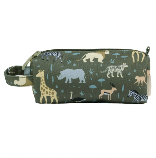 This cool pencil case keeps all your pens and pencils securely in one place. Made from the same durable material as the backpacks, it is lined in the inside, has a z