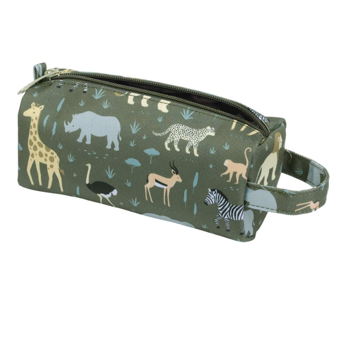 This cool pencil case keeps all your pens and pencils securely in one place. Made from the same durable material as the backpacks, it is lined in the inside, has a z