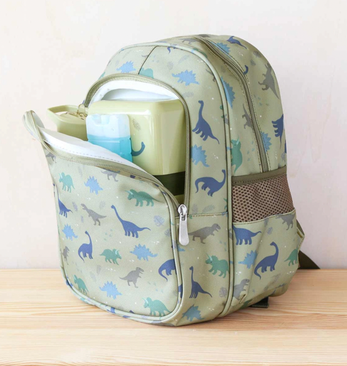 Lovely lightweight backpack with an insulated front pocket that ensures snacks and drinks stay cold (or warm). The front pocket easily fits a lunch box, drink bottle