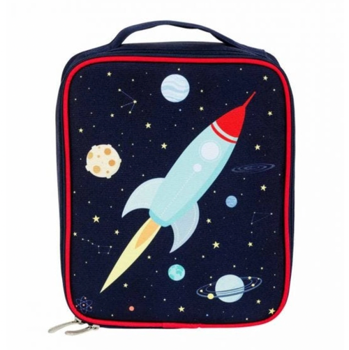 This fun cool bag is made of a sturdy lightweight material. It has a large insulated compartment with a zipper which keeps snacks and drinks cool and fresh. The bag