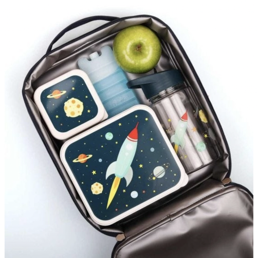 This fun cool bag is made of a sturdy lightweight material. It has a large insulated compartment with a zipper which keeps snacks and drinks cool and fresh. The bag