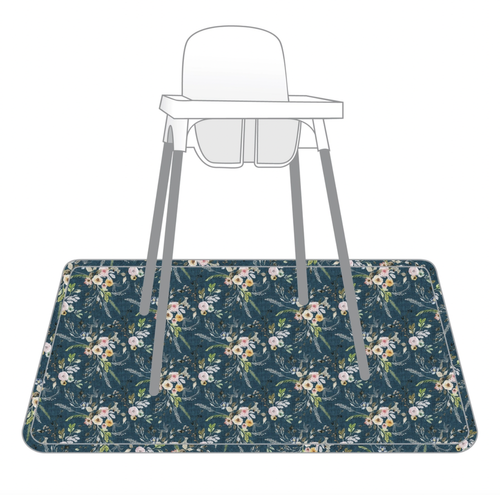 This lightweight, waterproof mat is 45" in diameter and is designed to catch spills and splashes.
Ideal for:
- Under the high chair
- Indoor/Outdoor Picnics
- Po