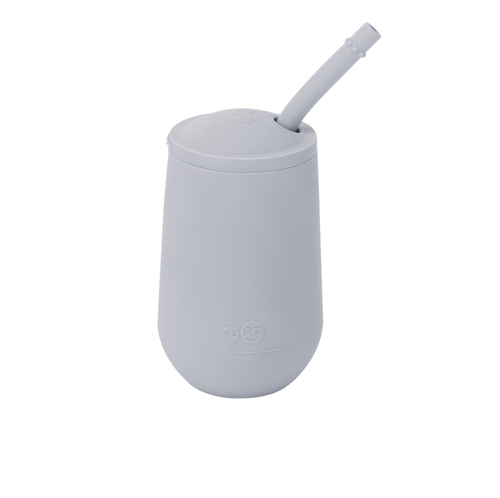Learning to drink from a straw is an important developmental milestone that develops lip rounding and promotes speech development. The ezpz Happy Cup + Straw System