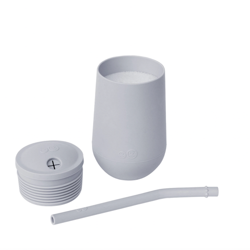 Learning to drink from a straw is an important developmental milestone that develops lip rounding and promotes speech development. The ezpz Happy Cup + Straw System