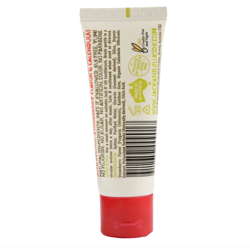 Safe. Fun. Yum! This Jack N' Jill Toothpaste in Strawberry flavour makes tooth brushing fun for kids, with a delicious Certified Organic fruity flavouring. Natural
