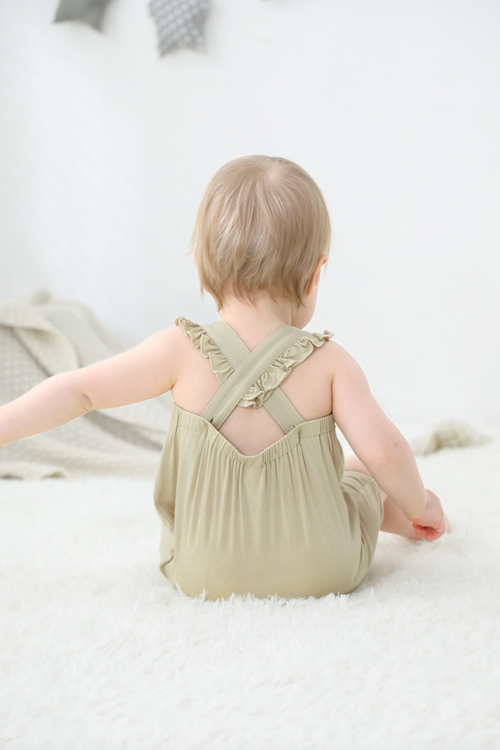 Providing the softest touch test for baby's sensitive skin, these ultra stylish Bamboo short rompers are made from a premium Bamboo. This material is so kind to baby