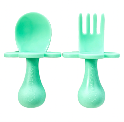 Toddler Fork & Spoon Set - Mint To Be – Boppabug