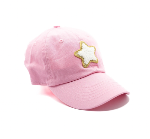 Toddler Size (1-4 Years): 21”
Denim hat with sewn-on terry star. Adjustable back with metal closure.